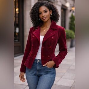 Talbots Women’s Red Suede Peacoat